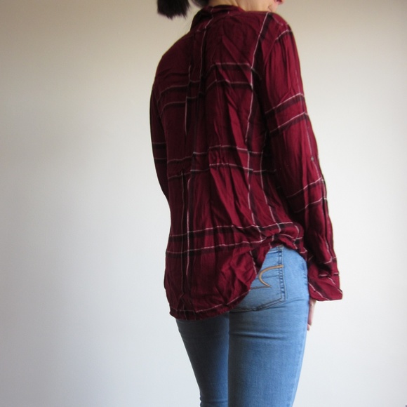 RW & CO. - Red Plaid Blouse - Picture 5 of 6